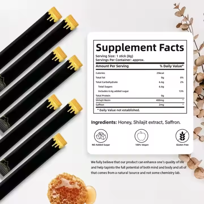 Shilajit Sticks Supplier - OEM Organic Honey Immune Support