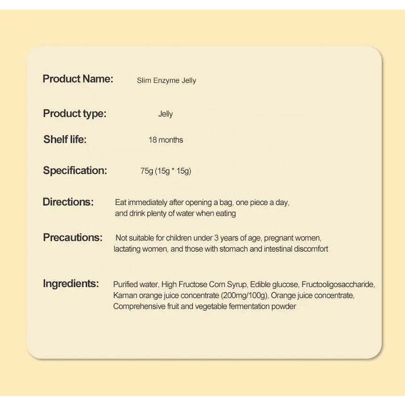 Weight Management Jelly Factory - Organic Enzyme Slimming