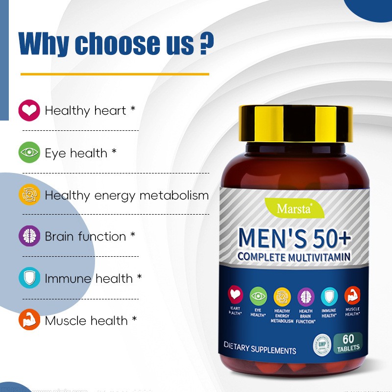 Men Multivitamin Tablets Factory - 50+ Complete Nutrition