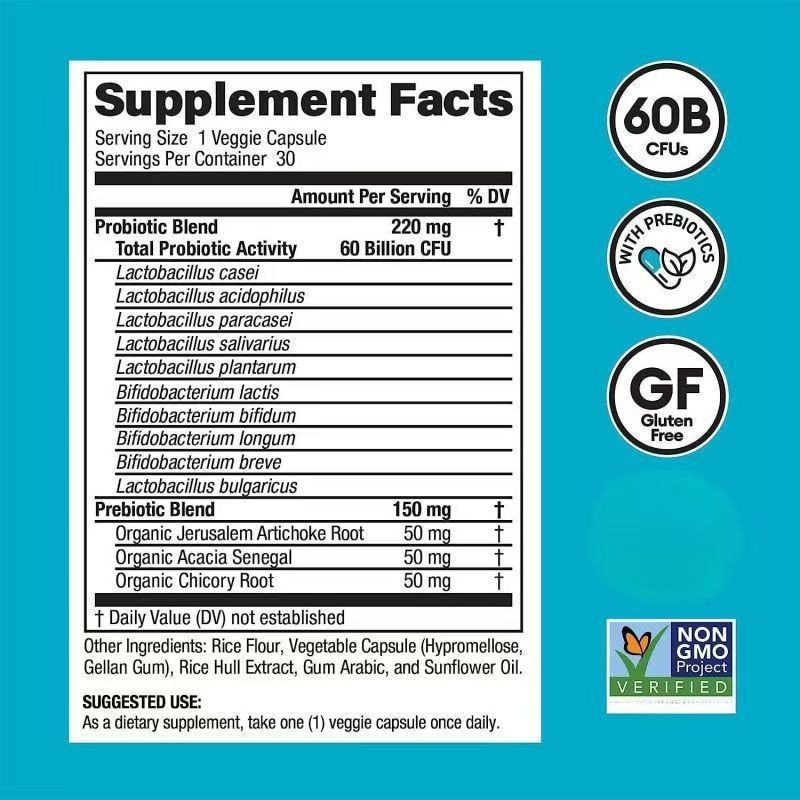 Women Prebiotic Capsules Factory - 10 Strains 60 Billion