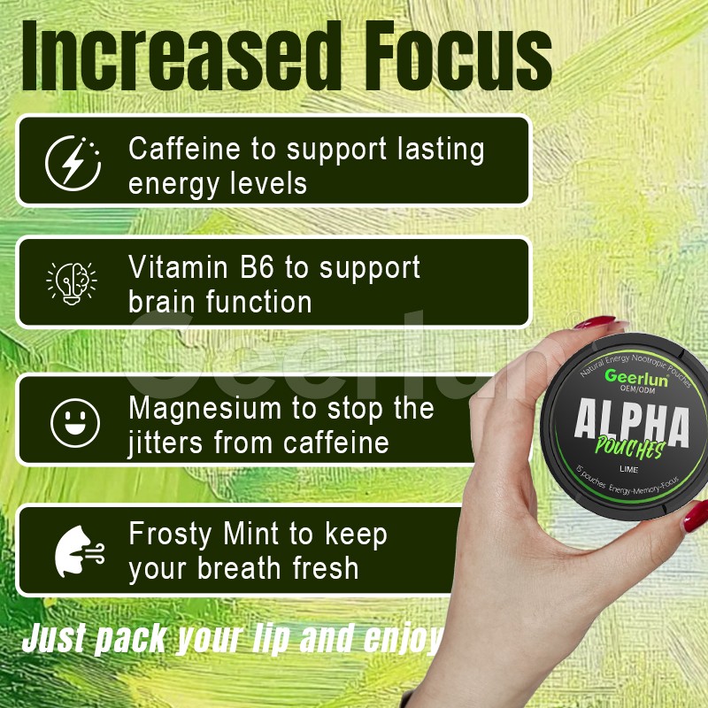 Caffeine Pouches Manufacturer - Natural Taurine Focus Enhance