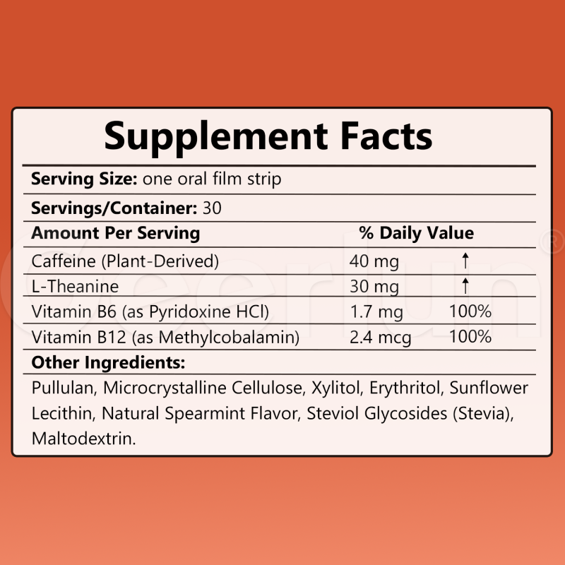 Energy Oral Strips Manufacturer - Caffeine L-Theanine Focus