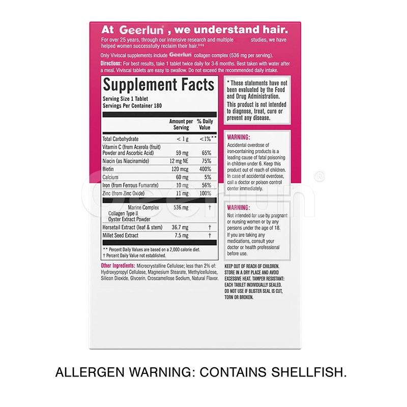 Collagen Tablets Factory - Women Hair Health Nourish