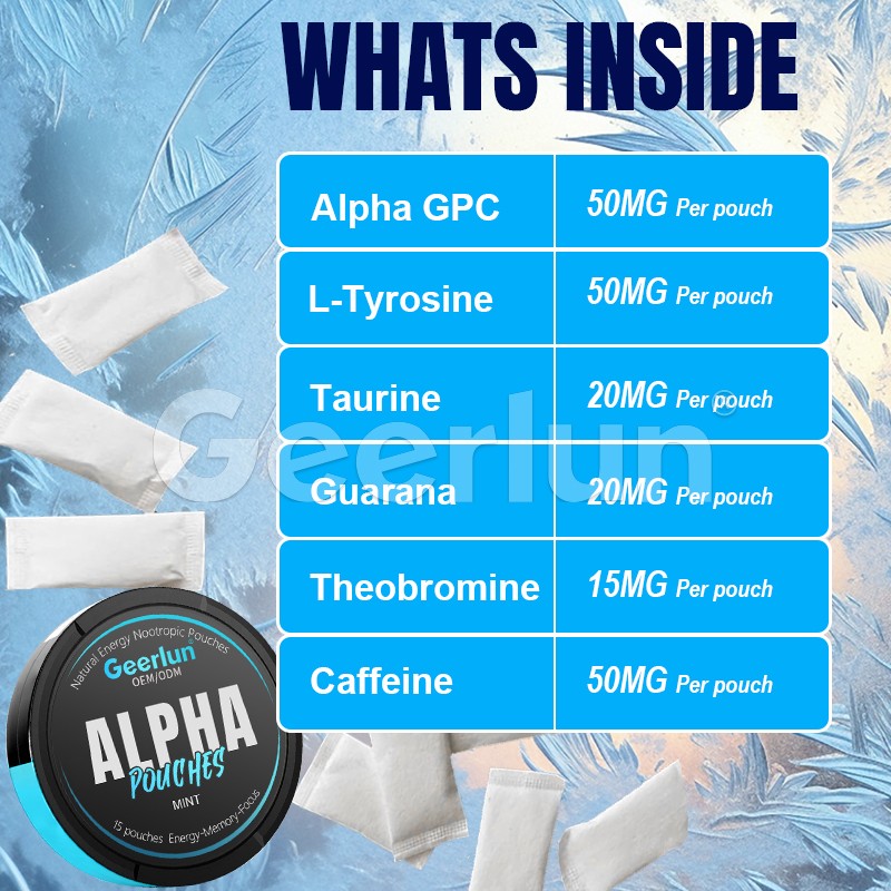 Guarana Energy Pouches Factory - Natural Caffeine Nootropic Focus