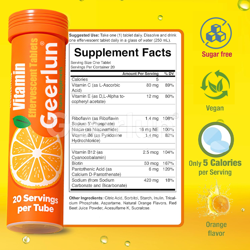 Vitamin C Effervescent Tablets Manufacturer - Electrolyte Hydration