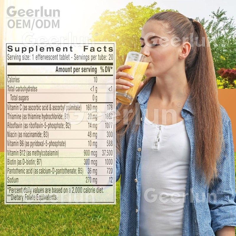 B Complex Effervescent Supplier - 1000mg Fast Energy Boost