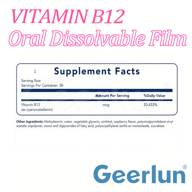 Vitamin B12 Oral Strips Factory - Fruit Flavor Energy Mint