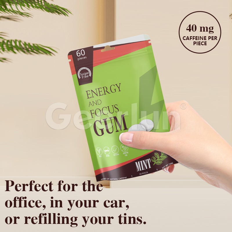 L-Theanine Gum Factory - Vitamin B Energy Focus Custom