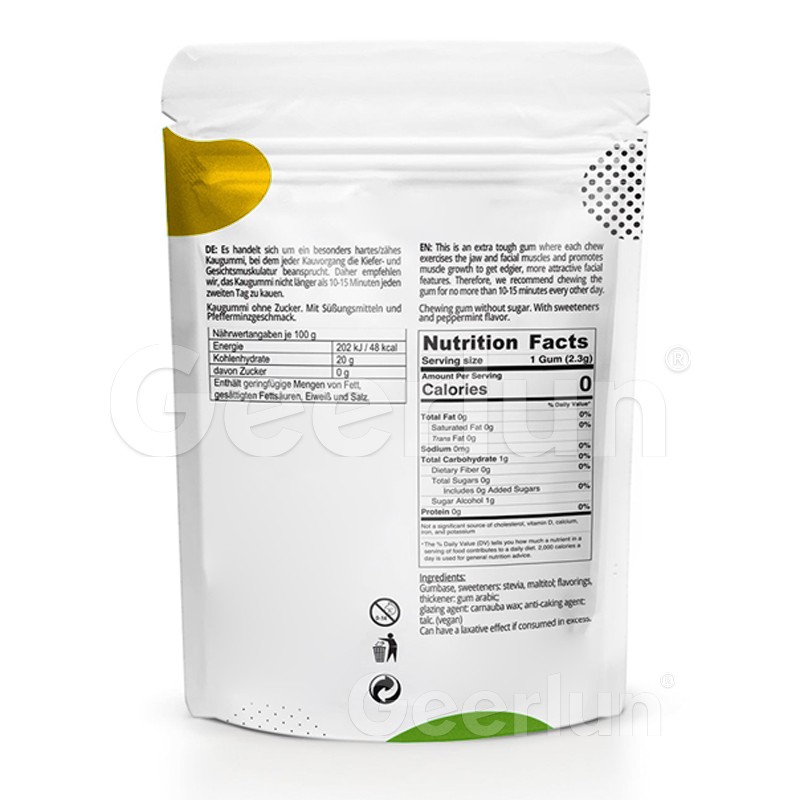 Jawline Chewing Gum Supplier - Sugar Free Face Toning Custom