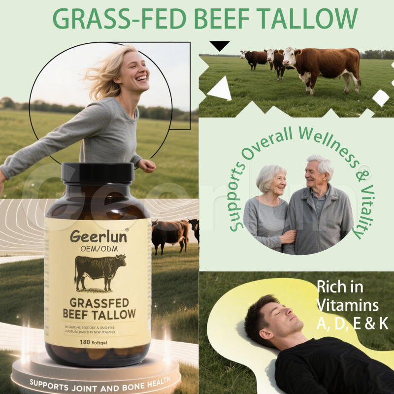 Beef Tallow Softgel Manufacturer - Vegan Skin Hydration Energy