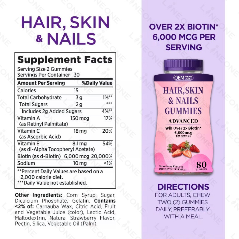 Vitamin Gummies Factory - Vegan Biotin Gummy Candy