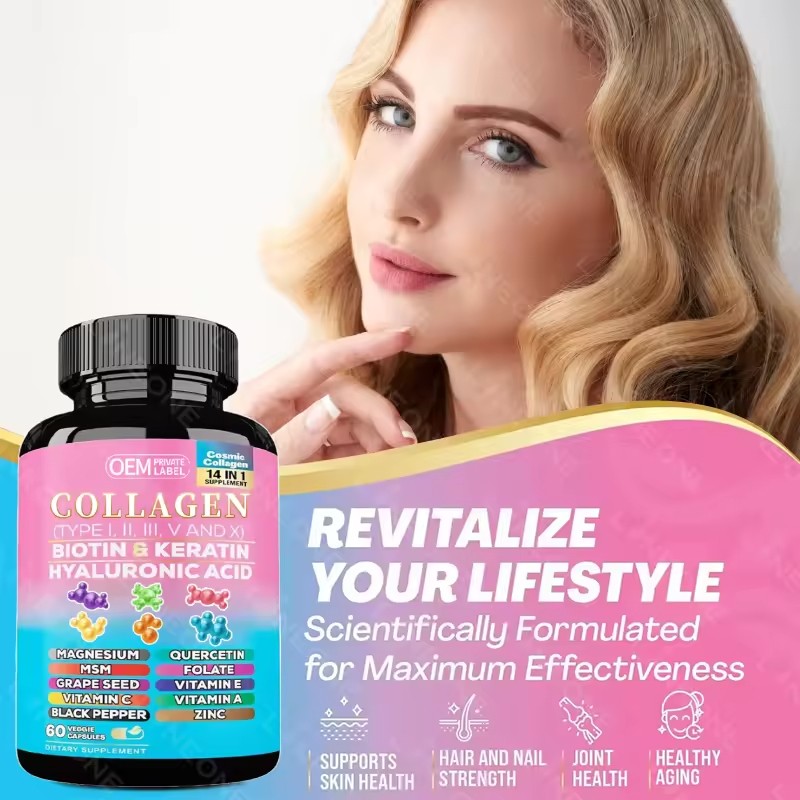 Collagen Capsules Supplier - OEM Biotin Keratin Hyaluronic Acid