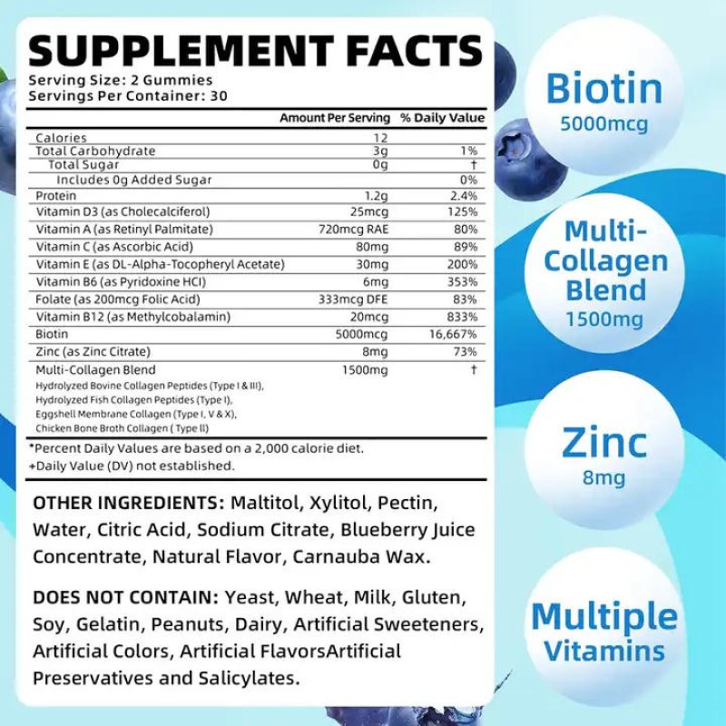 Biotin Gel Factory - Hair Skin Nails Whitening Gel