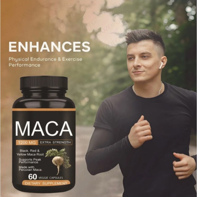 Organic Peruvian Maca Root Extract Supplement Black Maca Power Capsules