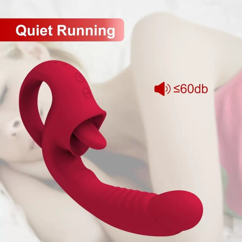 Hot Selling Women's G-Spot Clitoris Stimulator Dildo Tongue-Like Vibrator for Female Masturbation Sex Toys