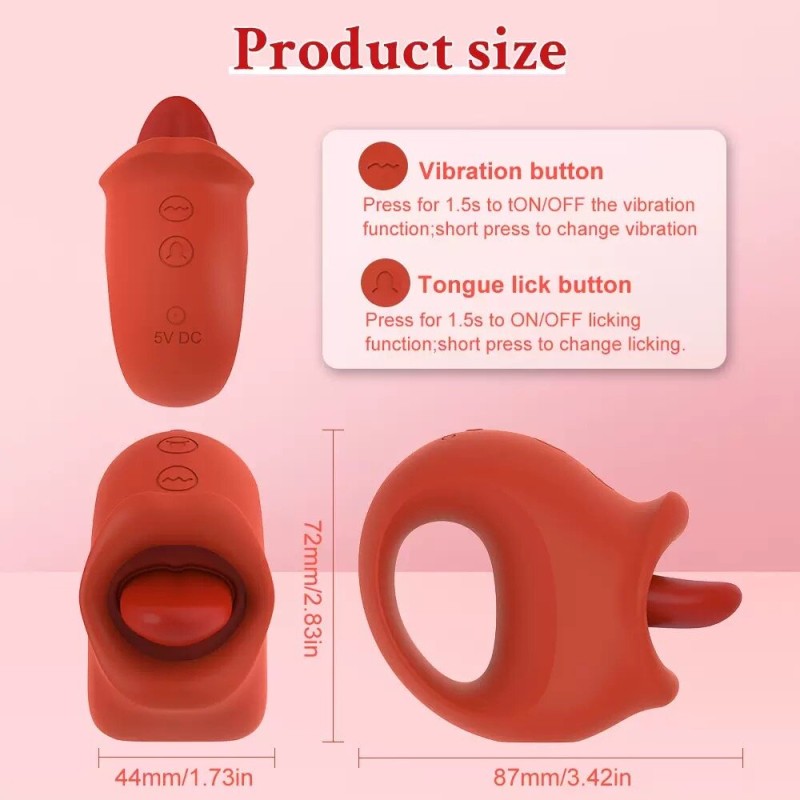 Best Selling Tongue Vibrator Massage Device for Female Massage Pussy and Nipple Massage Licking Device