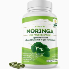Factory Wholesale Moringa 60 Capsules Antioxidant Herbal Supplements for Liver Protection