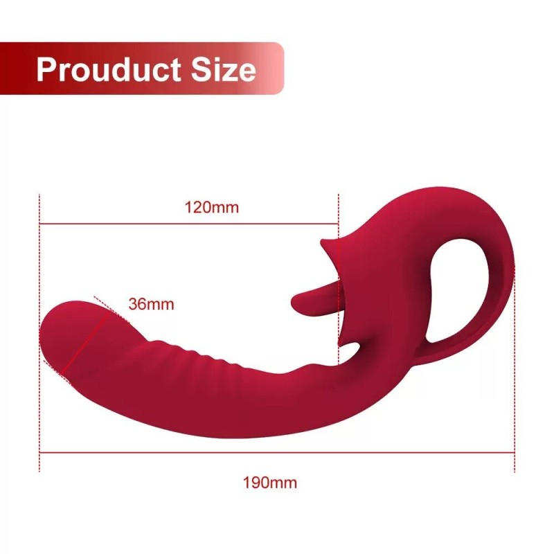 Hot Selling Women's G-Spot Clitoris Stimulator Dildo Tongue-Like Vibrator for Female Masturbation Sex Toys