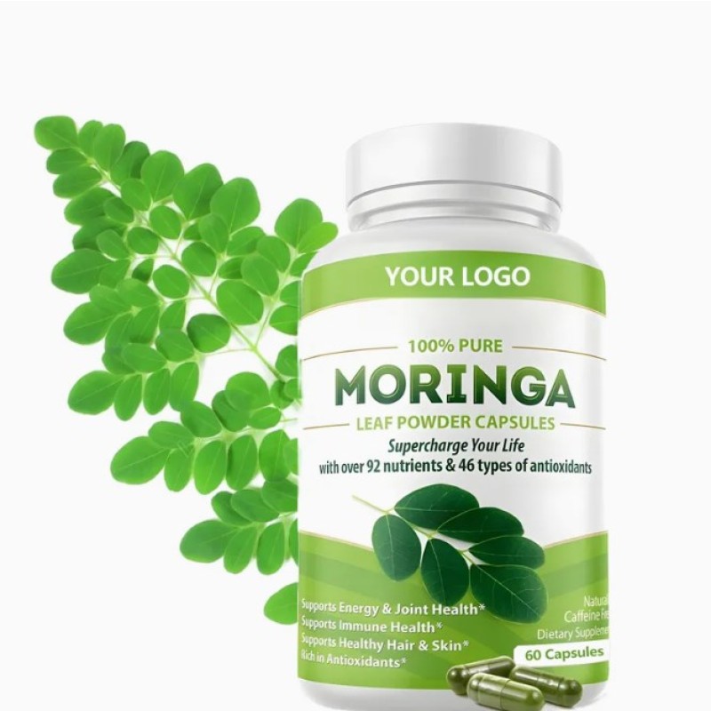OEM Pure Organic Moringa Extract Capsules Antioxidant Effectiveness Private Label Wholesale Price for Adults