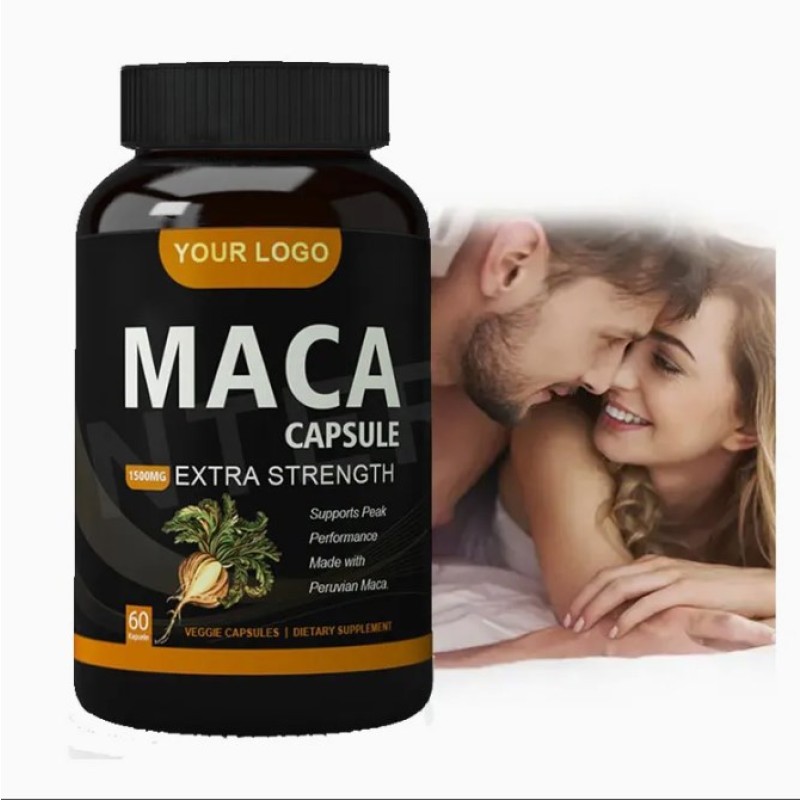 Wholesale Men's Maca Capsules Natural Energy Booster Supplement Enhances Power and Strength