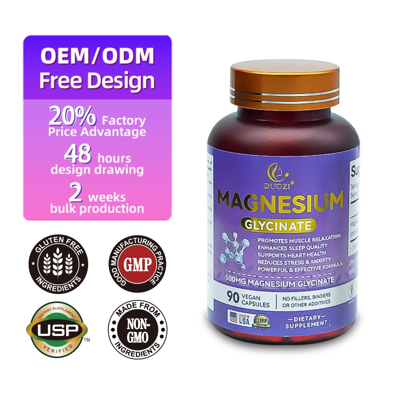 Magnesium Capsules Factory - Glycinate Muscle Relaxation Sleep