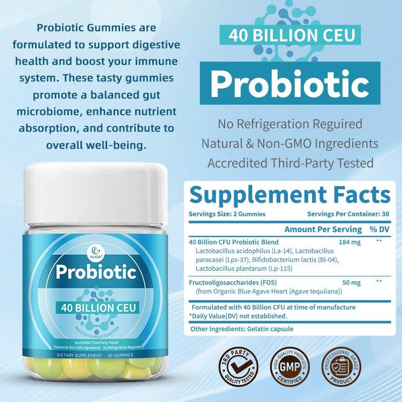 Probiotic Gummies Supplier - Daily Digestion Immunity Booster