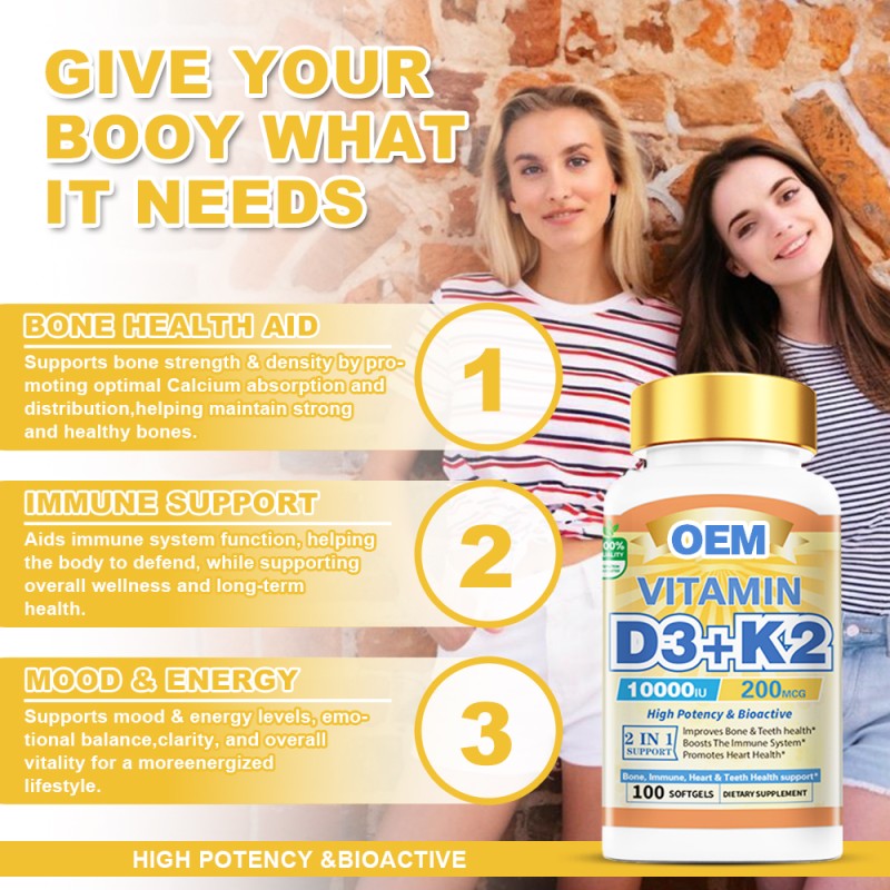 Vitamin D3+K2 Supplier - Bioactive Bone Teeth Immune