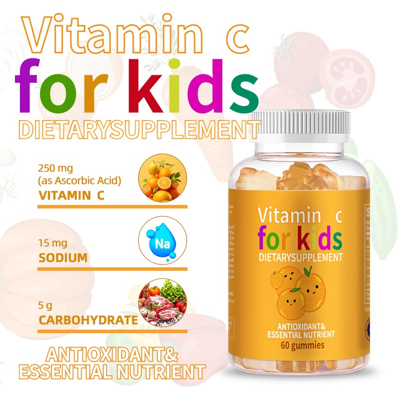 Vitamin C Gummies Factory - 60pcs Teenagers Growth Support