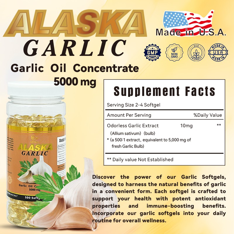 Garlic Oil Softgel Manufacturer - 5000mg Alaska Concentrate