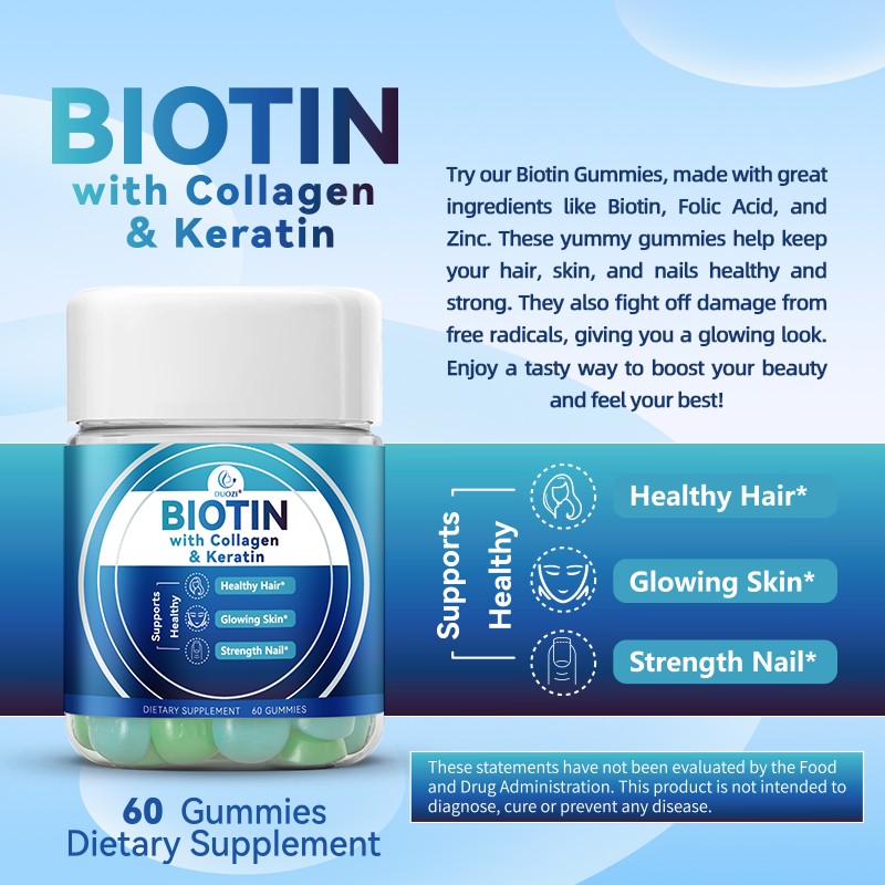Biotin Gummies Manufacturer - Radiant Skin Strong Nails