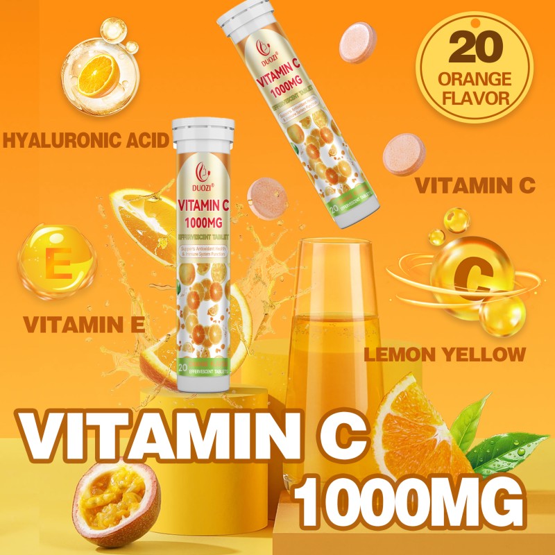 Vitamin C Tablets Factory - 1000mg Effervescent Immune Support
