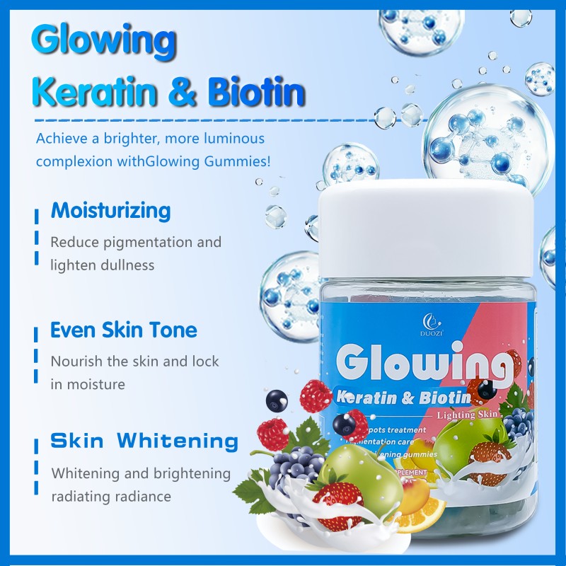 Skin Whitening Gummies Factory - Keratin Biotin Pigmentation Care