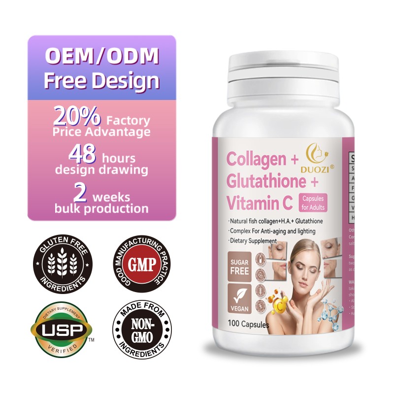 Fish Collagen Softgel Factory - Vitamin C Anti-Aging Capsule