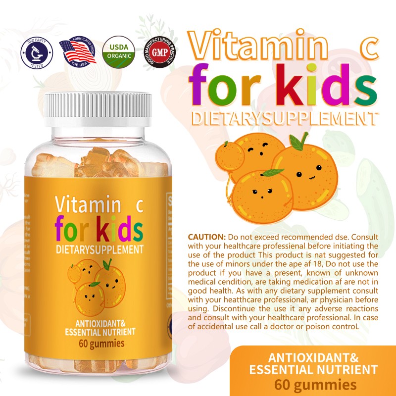 Vitamin C Gummies Factory - 60pcs Teenagers Growth Support