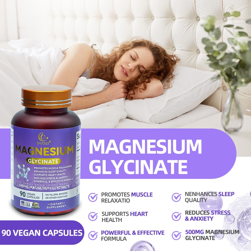 Magnesium Capsules Factory - Glycinate Muscle Relaxation Sleep