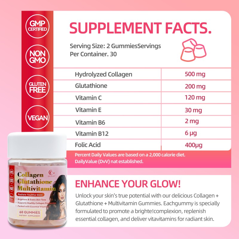 Collagen Gummies Manufacturer - Radiant Skin Multivitamin Glow