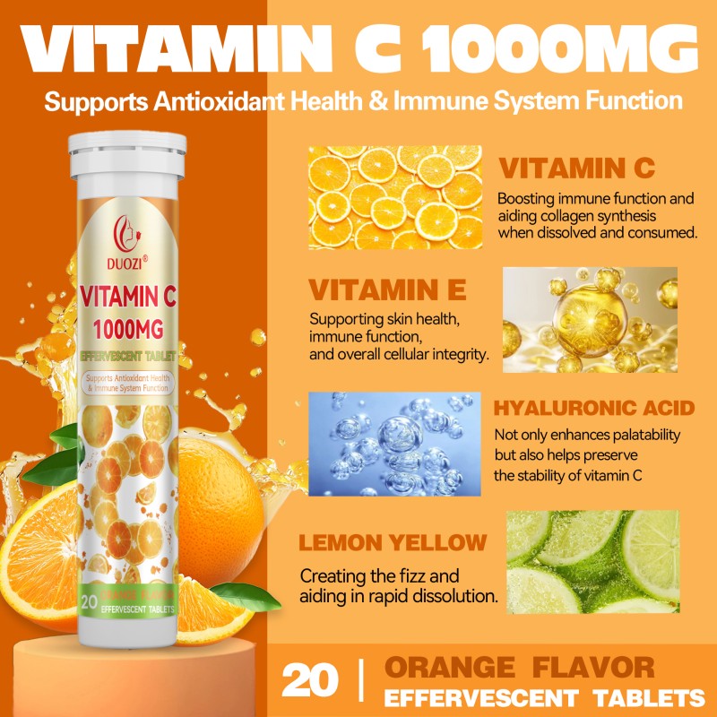 Vitamin C Tablets Factory - 1000mg Effervescent Immune Support
