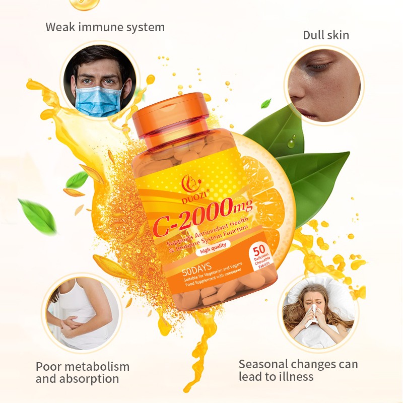 Vitamin C Tablets Supplier - 2000mg Dark Spot Reduction