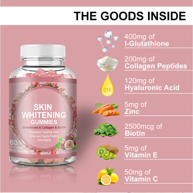 Skin Whitening Gummy Supplier - Factory Price Wellness Gummies