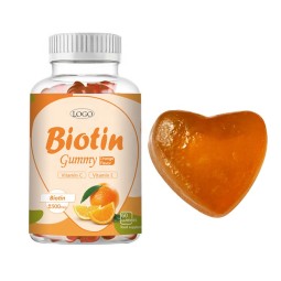 Hair Gummies Manufacturer - Custom Shape Biotin Orange Flavor