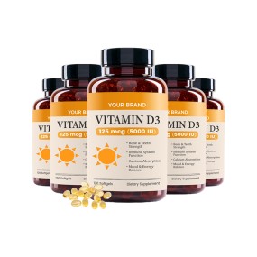 Vitamin D3 K2 Softgels Factory - Plant-Based Vegan 5000IU