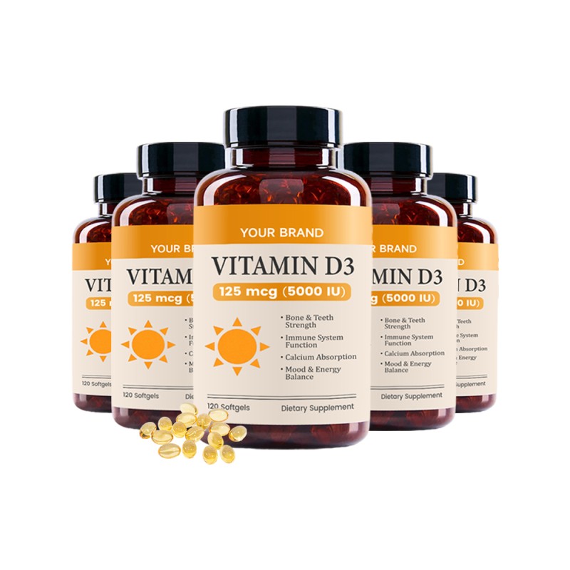 Vitamin D3 K2 Softgels Factory - Plant-Based Vegan 5000IU