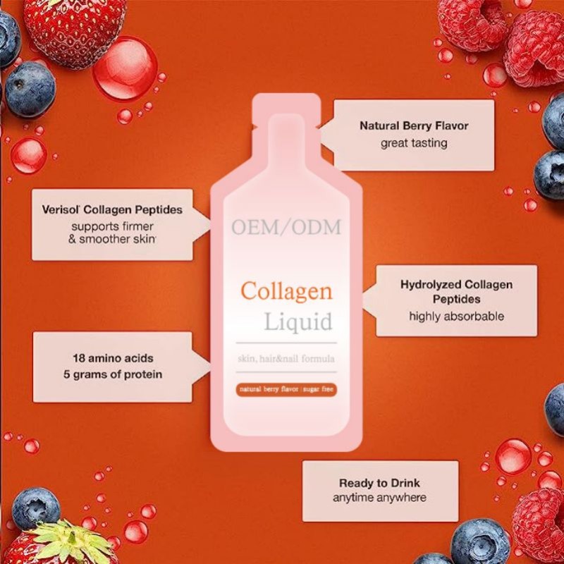 Marine Collagen Liquid Supplier - OEM 10000mg Peptide Oral Liquid