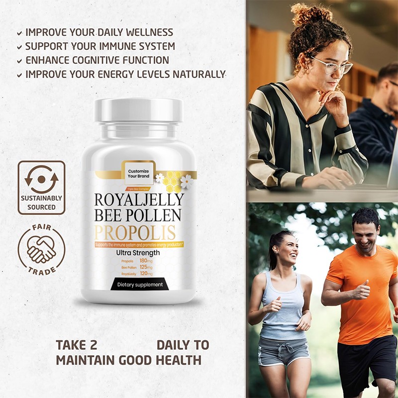 Bee Propolis Capsules Factory - 1000mg 5:1 Extract