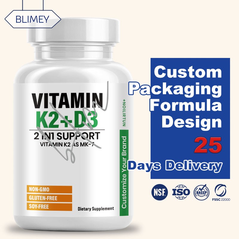 Vitamin D3 K2 Capsules Supplier - Custom 1000IU 5000IU