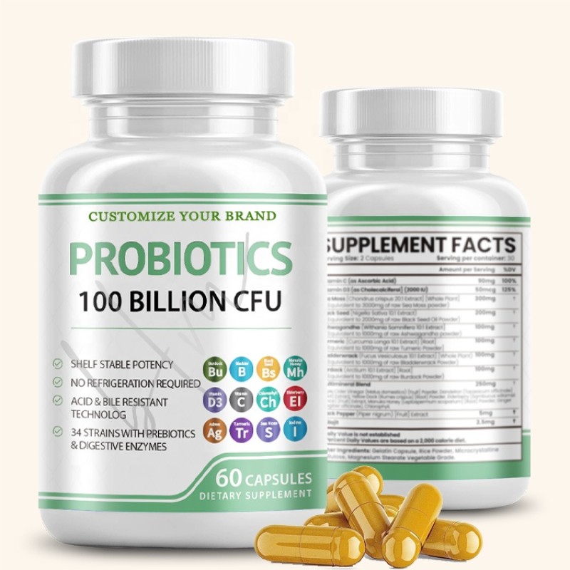 Probiotic Capsules Factory - OEM 100 Billion CFU Mix