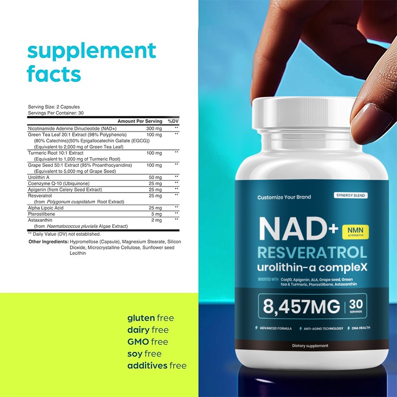 NAD+ Capsules Factory - 28000mg NMN PQQ Resveratrol