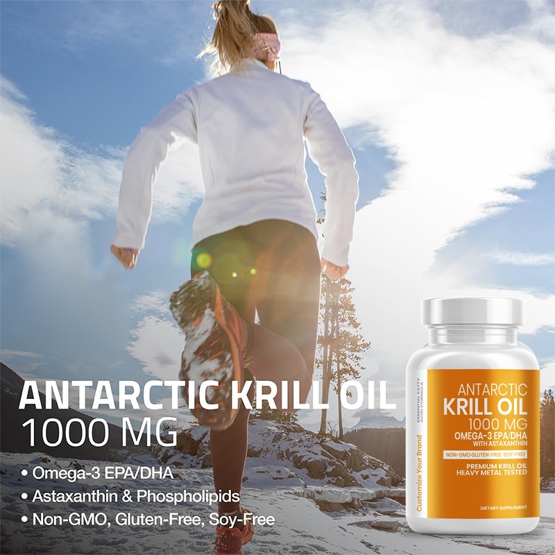 Krill Oil Softgels Factory - 1000mg Omega 3 EPA DHA