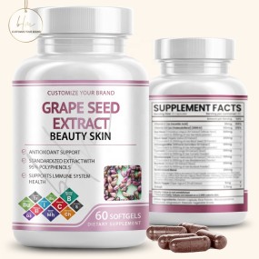 Grape Seed Capsules Supplier - 95% OPC Polyphenols Antioxidant