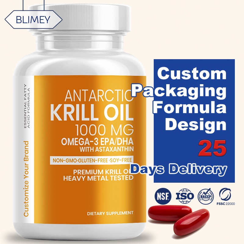 Krill Oil Softgels Factory - 1000mg Omega 3 EPA DHA